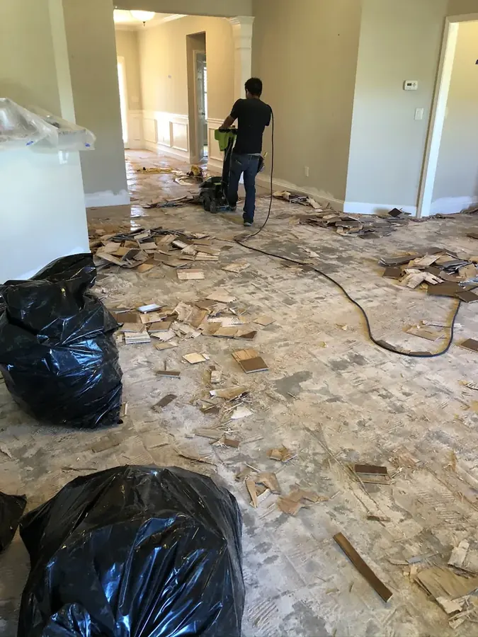 Debris removal during a Grovetown water damage job